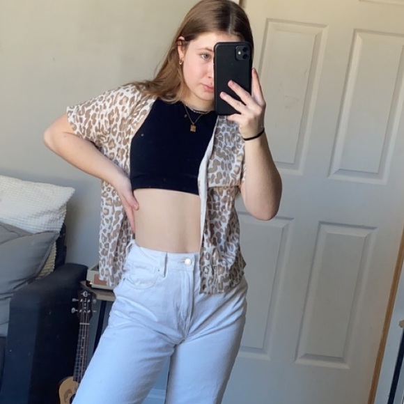 Leopard print short sleeve cardigan - Picture 3 of 8